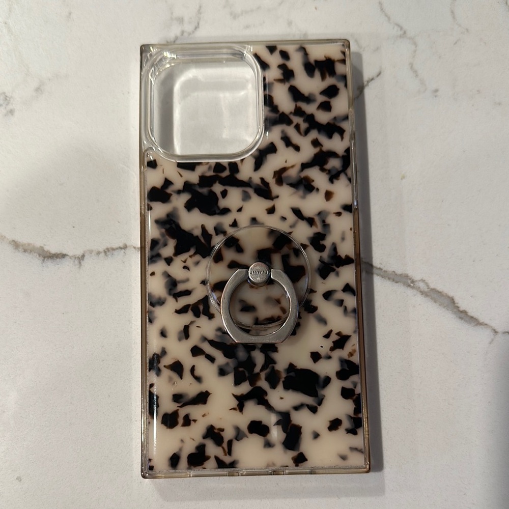 Tortoise Shell Phone Case with Ring Holder